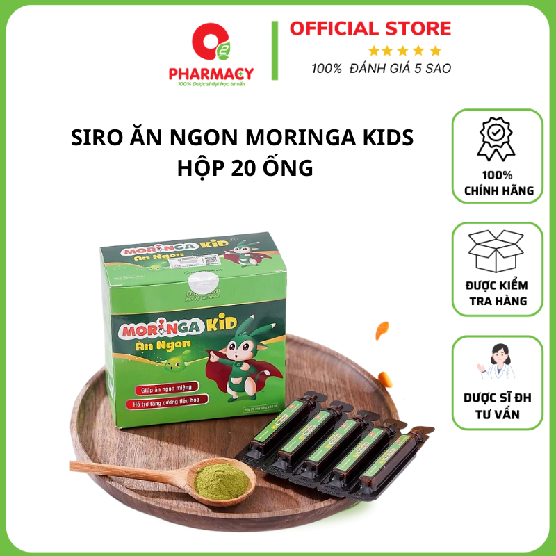 Siro ăn ngon Moringa kids hộp 20 ống