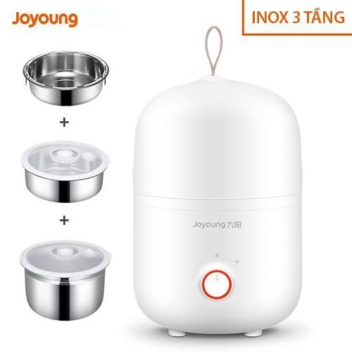 [FREESHIP] Hộp Cơm Điện Joyoung F-20Z602B - 3 Ngăn - Hâm Nóng  & Nấu cơm cách thủy - Thiết kế cao cấp - Inox An toàn vệ sinh - Tự ngắt điện khi quá tải - Phù hợp dân văn phòng - Hàng chính hãng