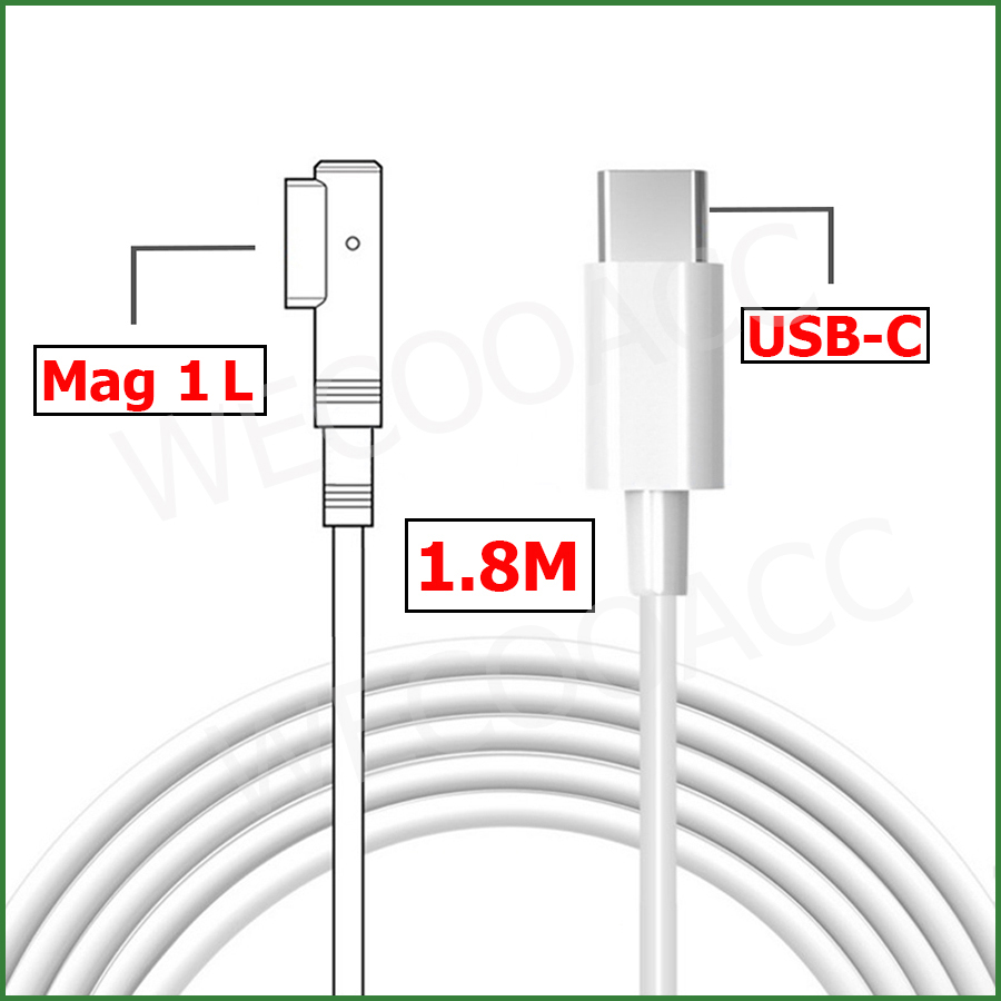 [COD] USB Loại C để MagSaf * 1 2 Bộ Chuyển Đổi Cáp Đối với Air Pro A1278 A1286 A1502 a1398 A1466 45W 60W 85W New