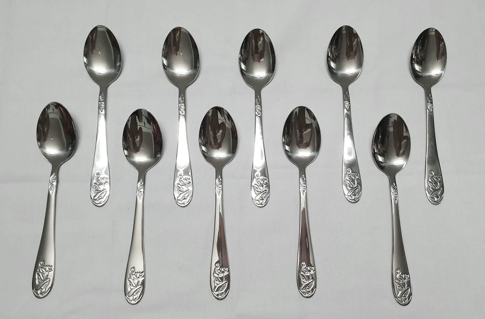 [HCM]Bộ 10 muỗng cơm dày 2mm(2ly) inox 430 sáng bóng và bền đẹp.