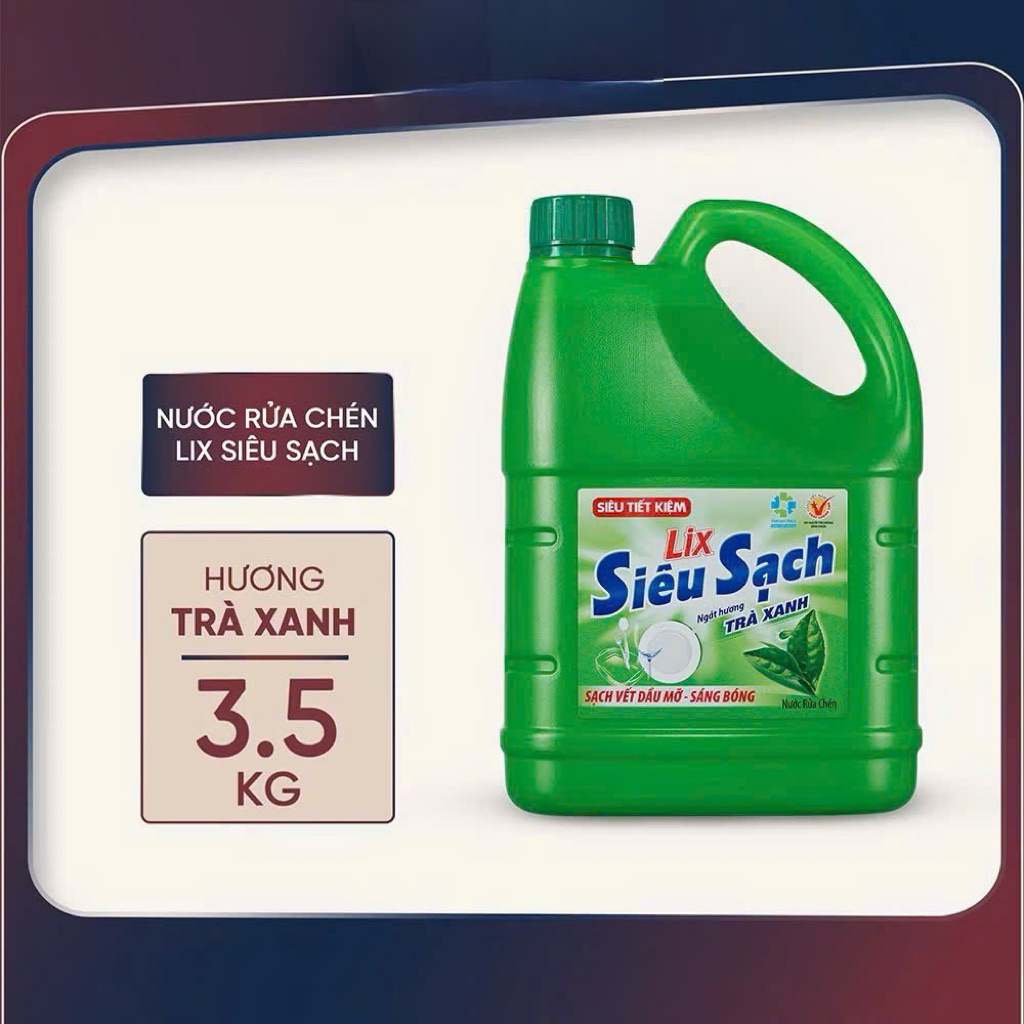 Lix Super Clean Dishwashing Liquid Lemon/Tea Fragrance Clean Grease Can 3.5kg