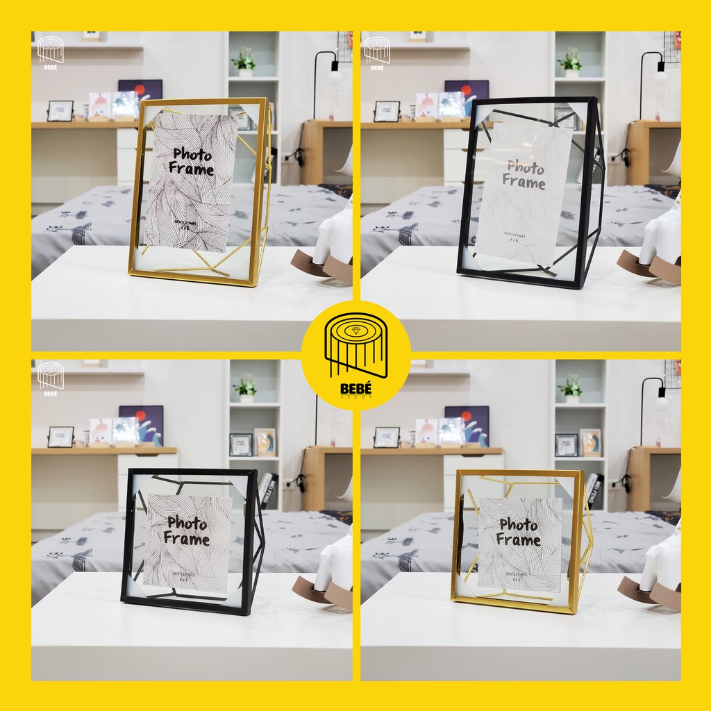 Khung Ảnh Để Bàn Kim Loại, Hiện Đại, Decor Góc Học Tập (Có Nhiều Kích Thước) Klkc