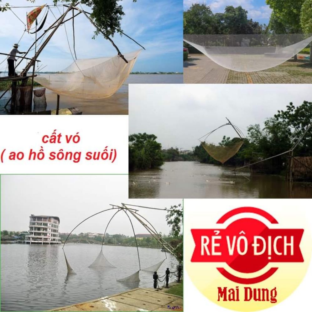 vó cất tôm cua cá - lưới dù đài loan