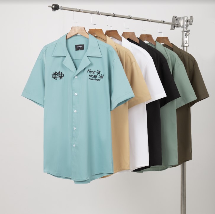 Gangsta Shirt - Áo sơ mi nam tay ngắn 6 màu basic