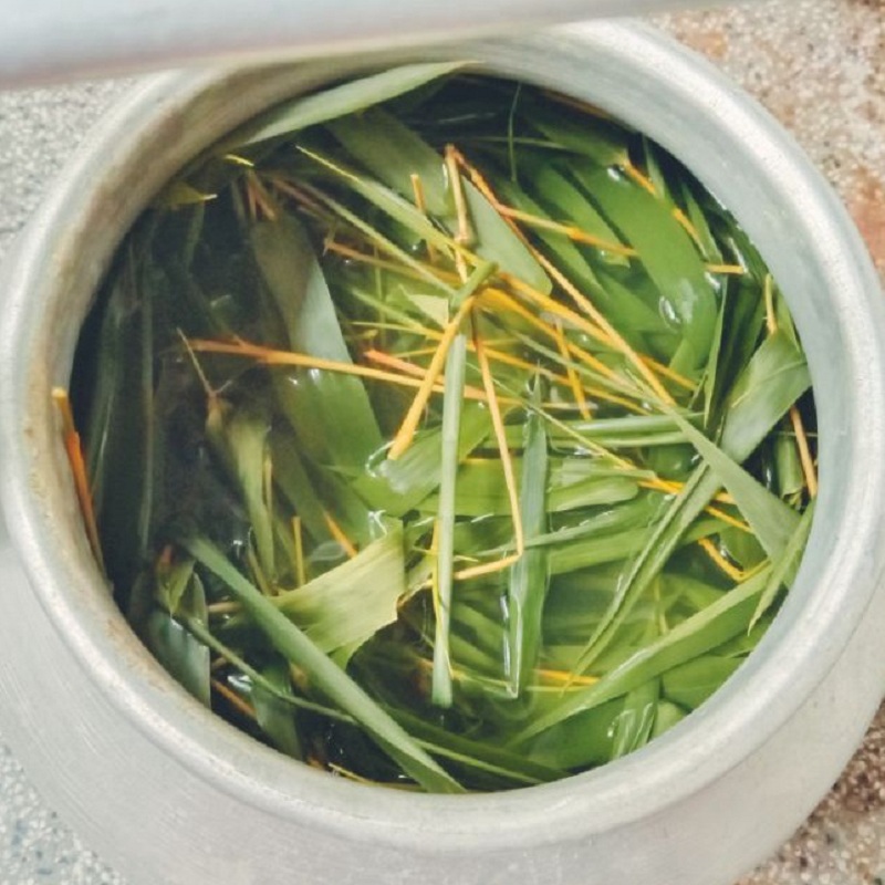 Lá tre gai sấy lạnh, chuẩn tre gai rừng hữu cơ, trúc diệp trà, trà lá tre gai túi 100g