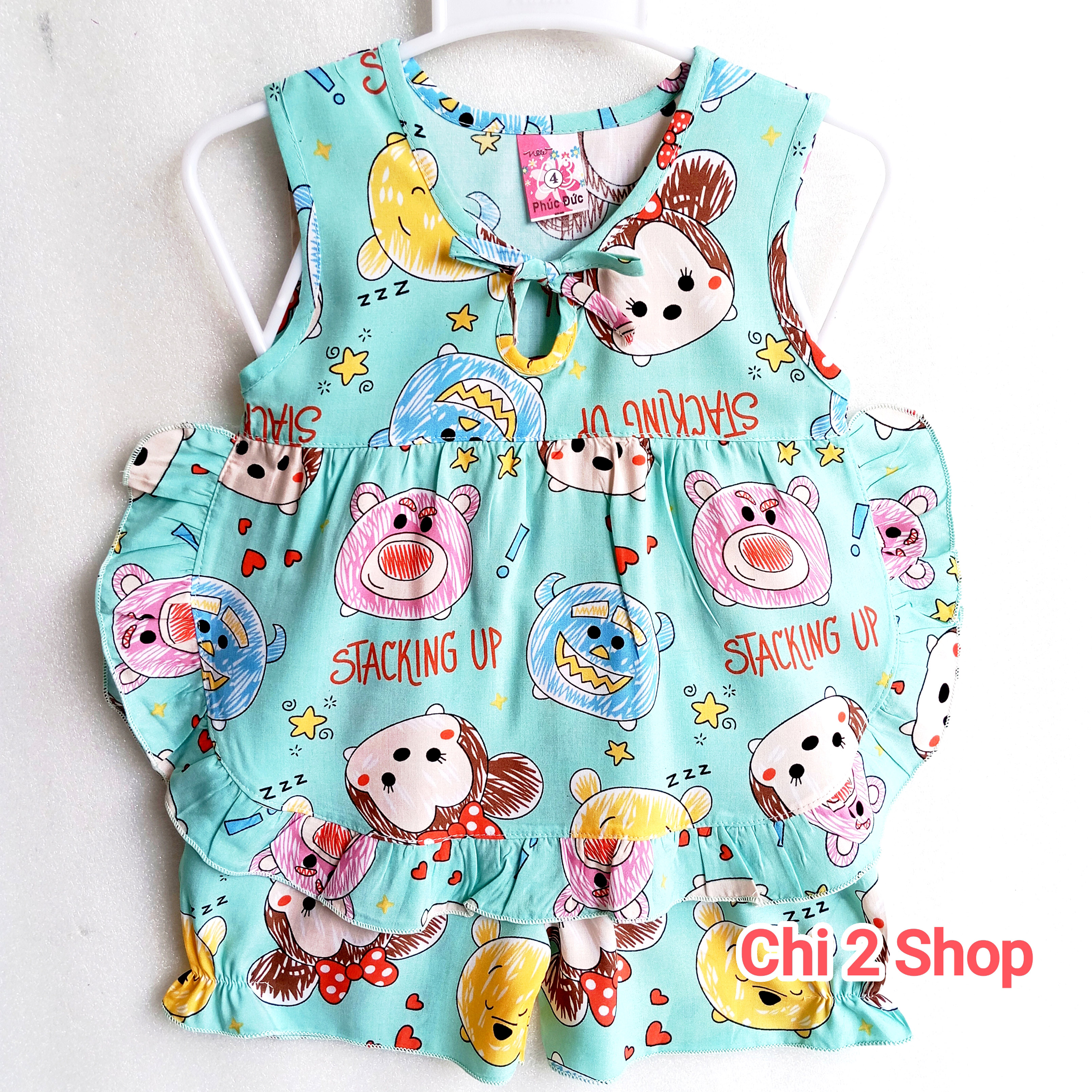 Girls' Linen Tole Sets C2H31B, Newborn Children's Clothes, Girls' Tank Tops, Children's Clothes under 3 Years Old, Cheap, Cool Home Clothes - 4