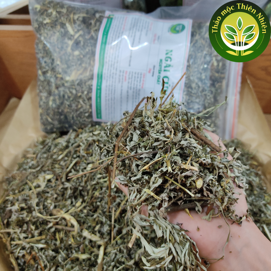 Ngải Cứu Khô nguyên chất, giúp điều hòa khí huyết, tăng cường sức khoẻ sau sinh, giúp lưu thông máu lên não, chống đau thần kinh, đau đầu và chóng mặt l Kho thảo mộc thiên nhiên