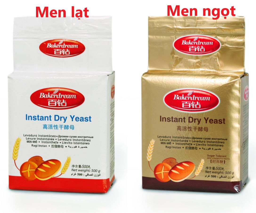 Instant Dry Yeast - Men làm bánh/ Men nở / men ngọt/ men lạt - Bakerdream 500g - Angel Yeast