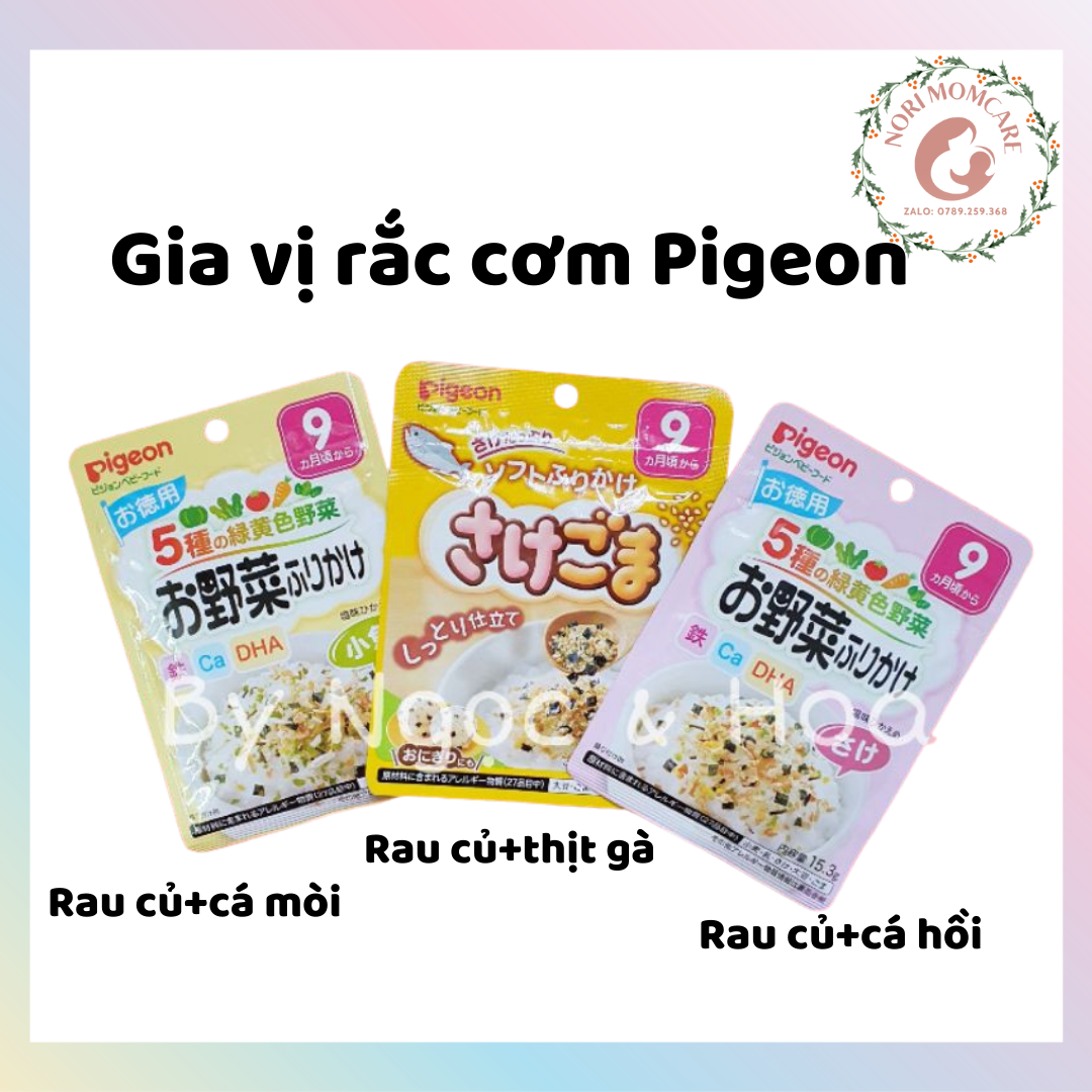 Gia vị rắc cơm, cháo Pigeon cho bé ăn dặm từ 9 tháng