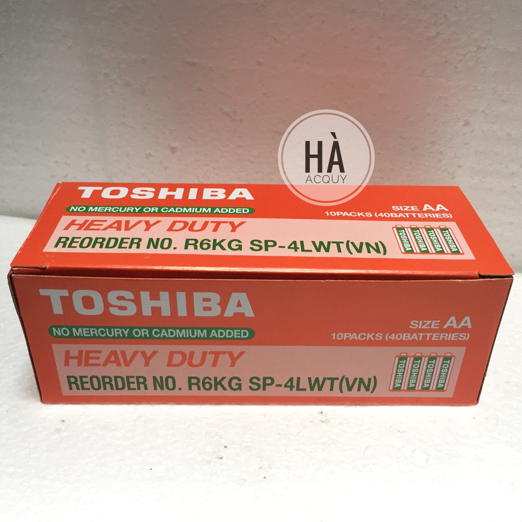 1 hộp 40 viên pin tiểu cam toshiba aa 1.5v - chính hãng