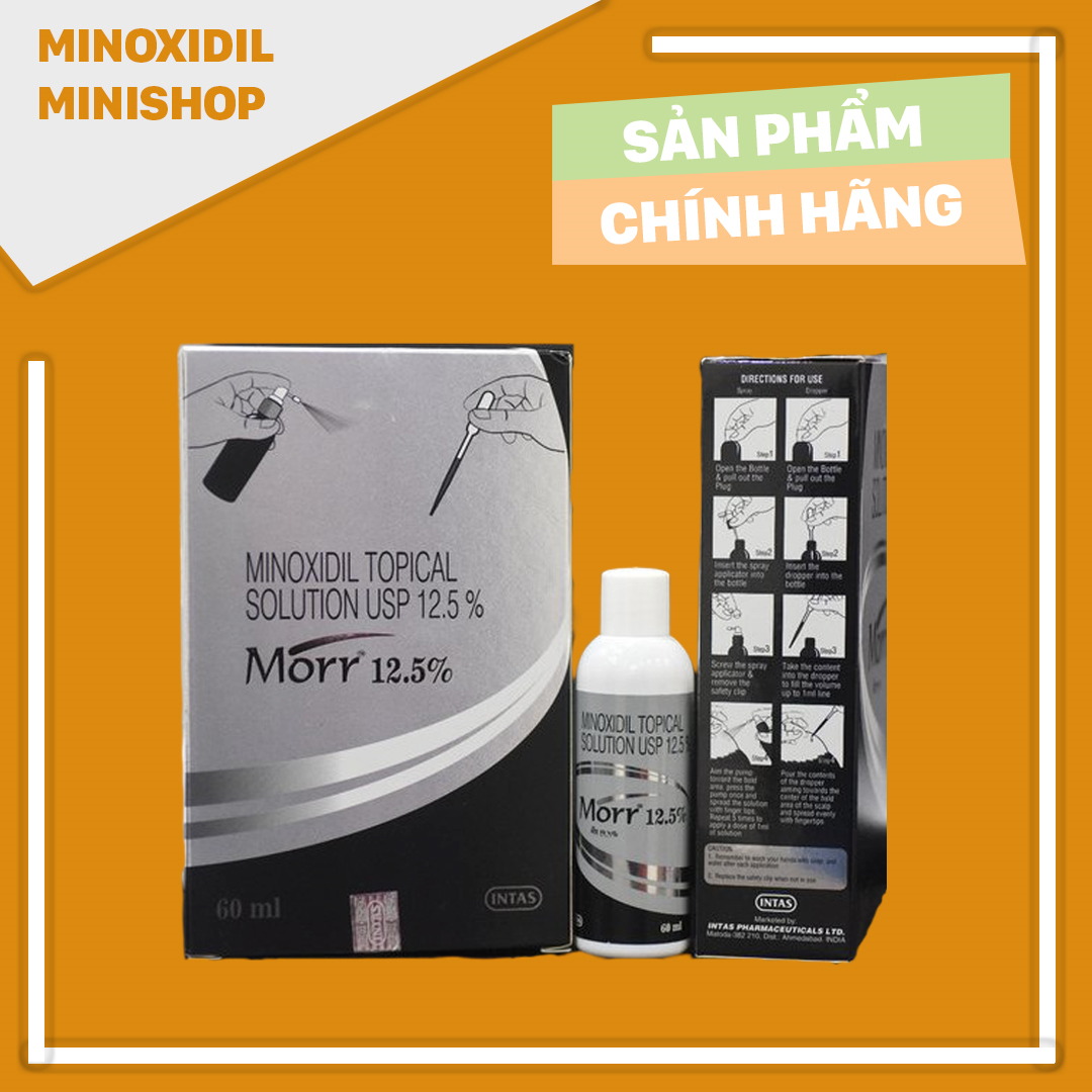 Minoxidil mọc râu tóc morr 12.5% lỏng