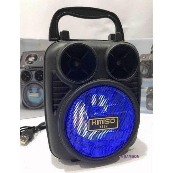 Loa bluetooth kimiso kms-1182 phiên bản cao cấp . thiết kế nhỏ gọn, kèm giá đỡ điện thoại. âm thanh sống động