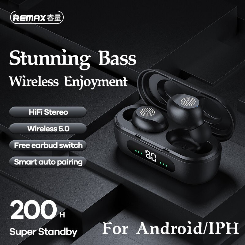 Tai Nghe Bluetooth True Wireless TWS-41 tích hợp màn hình LED - Chính Hãng Remax