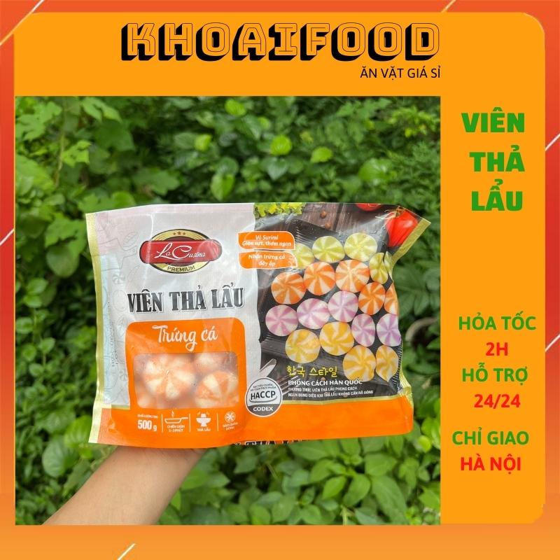 Viên thả lẩu vị trứng cá Lacusina, cá viên chiên thả lẩu