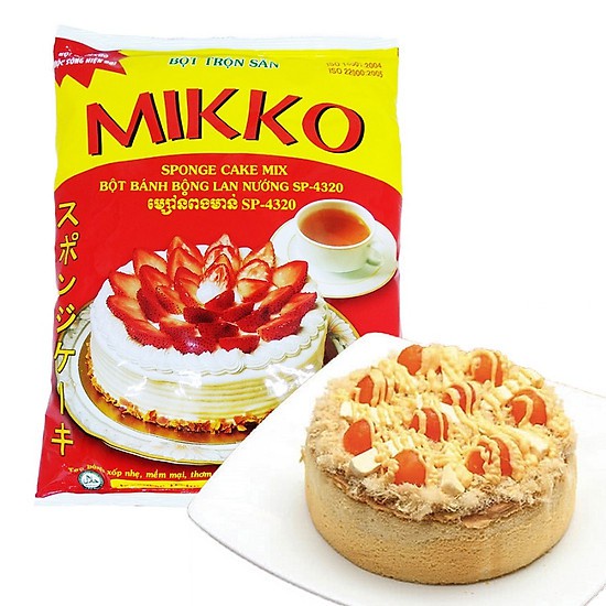 Bột bông lan trộn sẵn Mikko 1Kg