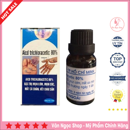 Acid Trichloracetic 80%  Loại Bỏ Mụn Cơm  Mụn Cóc  Mụn Thịt  Mắt Cá Chân  Vết Chai Sần