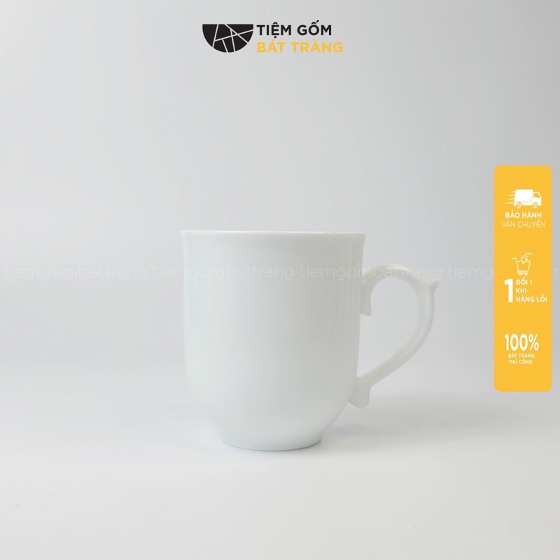 Cốc Sứ Uống Nước Bộ Ly Sứ Men Trắng Cốc Uống Trà Cafe Sứ Bát Tràng Cao Cấp Nhiều Kiểu Dáng Gốm Sứ Bát Tràng - 6