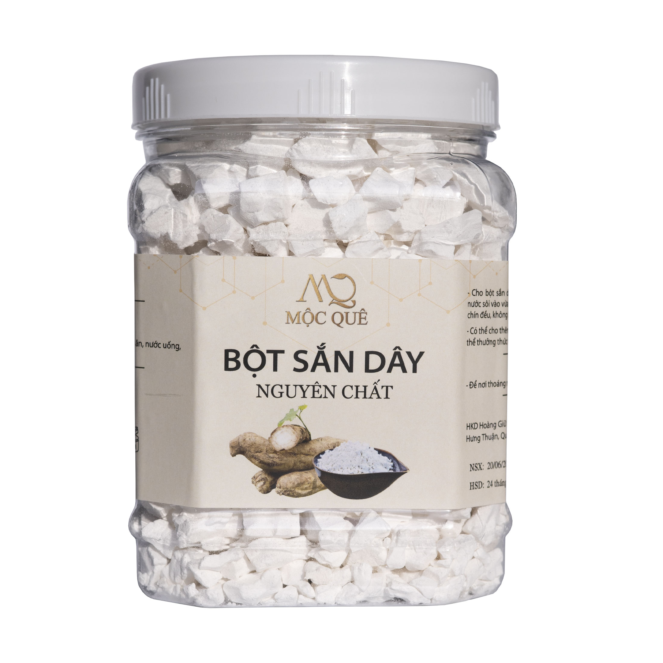 Bột sắn dây nguyên chất 100% giải độc thanh nhiệt cơ thể, bột sắn dây ta nhà làm loại 1, 500gr Mộc Quê