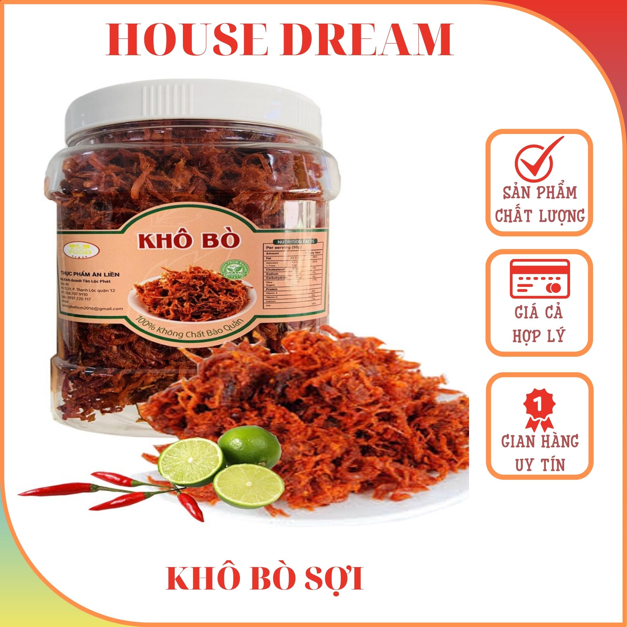 [FREE SHIP 500GR] Khô Bò Sợi, Bò Khô Tươi Ngon, Bò Giả Gà , Nguồn Nguyên Liệu Sạch, Không Phụ Gia, Không Tẩm Màu, Không Trộn Bột, Không Hoá Chất, An Toàn VSTP Tại HOUSE DREAM