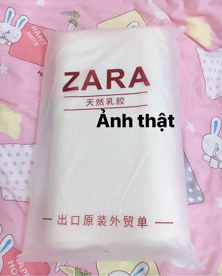 Gối ngủ người lớn ZARA bằng cao su non thiên nhiên mềm mại, êm ái, siêu nhẹ, có độ đàn hồi cao, rất tốt cho người thoái hóa đốt sống cổ, Goi ngu nguoi lon ZARA bang cao su non thien nhien mem mai, em ai, sieu nhe, co do dan hoi cao