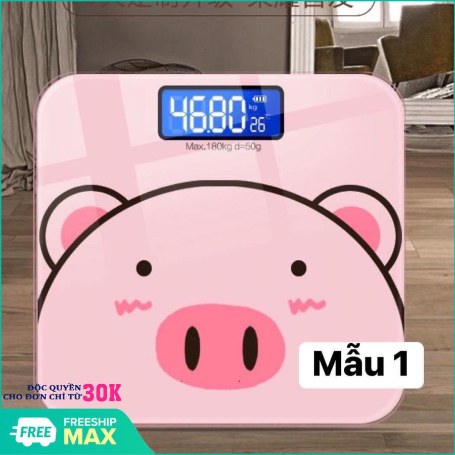 Cân Điện Tử Sức Khỏe Hình Chú Heo Xinh Xắn Dành Cho Gia Đình (Tiện Lợi Chính Xác), cân sức khỏe, cân điện tử thông minh