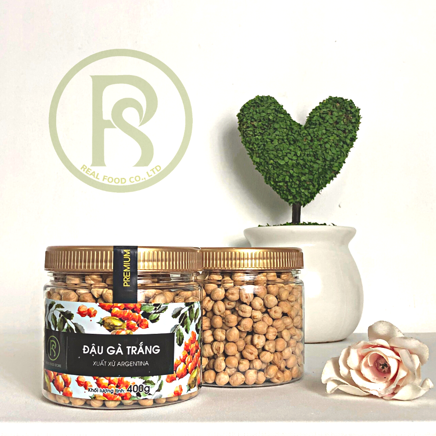 Đậu Gà Trắng Chickpeas Real Food - Sản phẩm tự nhiên với nhiều tác dụng hỗ trợ cho người lớn tuổi và mẹ bầu...