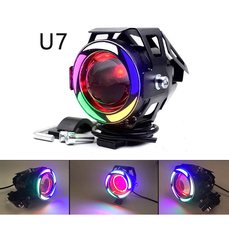 [HCM]Đèn Trợ Sáng U7 Bi Cầu Viền Xoáy 3 Chế Độ [ Kèm công tắc ]