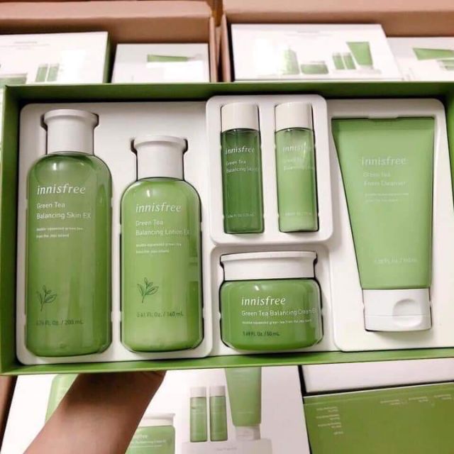 Bộ dưỡng da trà xanh innisfree 6 món chăm sóc da đặc biệt