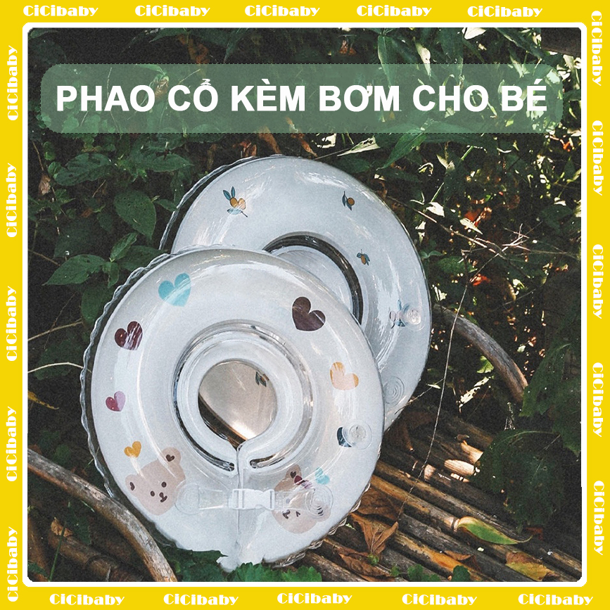 Phao cổ cho bé - phao nâng cổ, phao bơi đỡ cổ kèm bơm tiện lợi
