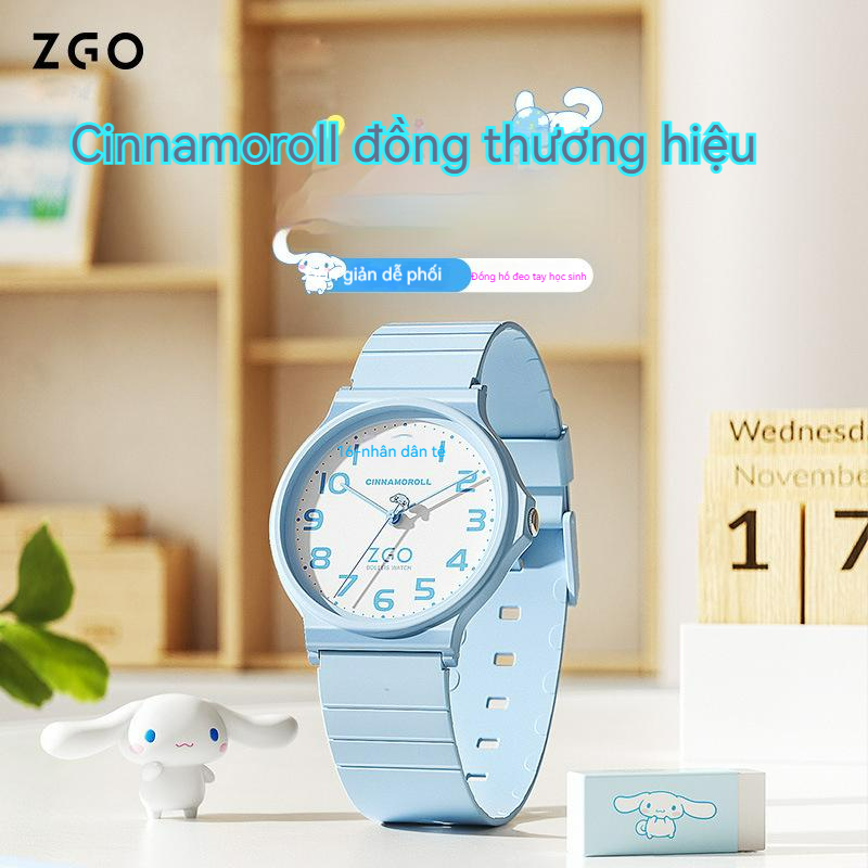 Đồng hồ ZGO sanrio sinh viên mới thời trang đơn giản tính khí đồng hồ thạch anh 30M đồng hồ cặp đôi chống thấm nước quà tặng sinh nhật