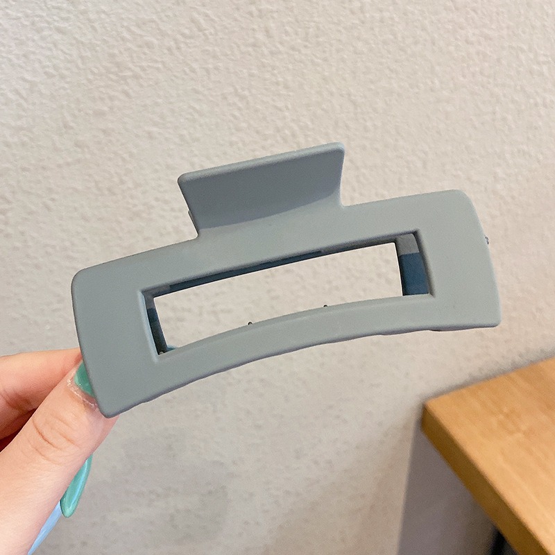 Kẹp tóc nữ Hàn Quốc cute WELLFIT KT014 kẹp càng cua dài hình chữ nhật bằng nhựa cứng nhám nhiều màu sắc