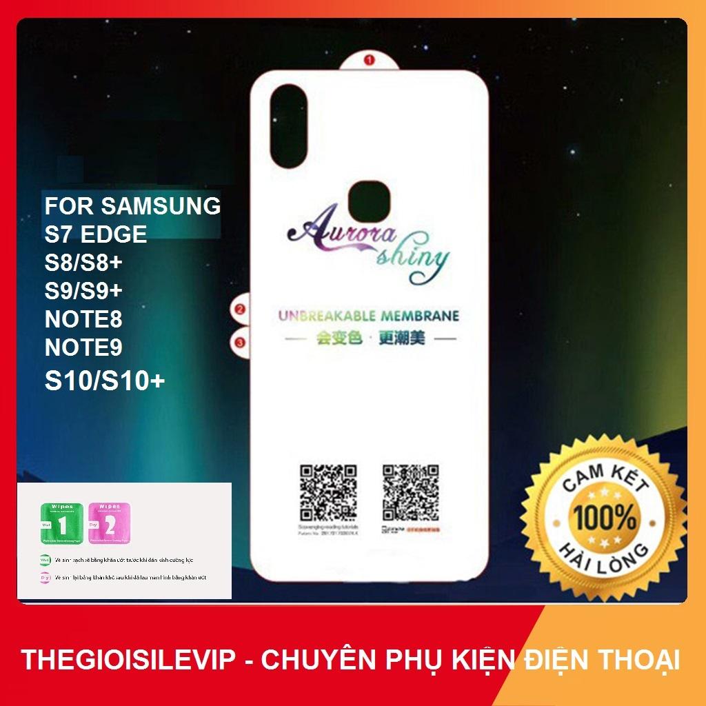 Bộ 2 Tấm Dán PPF trong suốt siêu chịu lực " mặt trước + mặt lưng " Cho Samsung Galaxy S7 Edge S8/S8+ S9/S9+ S10/S10+ Note 8 Note 9 siêu bền tự phục hồi vết xước