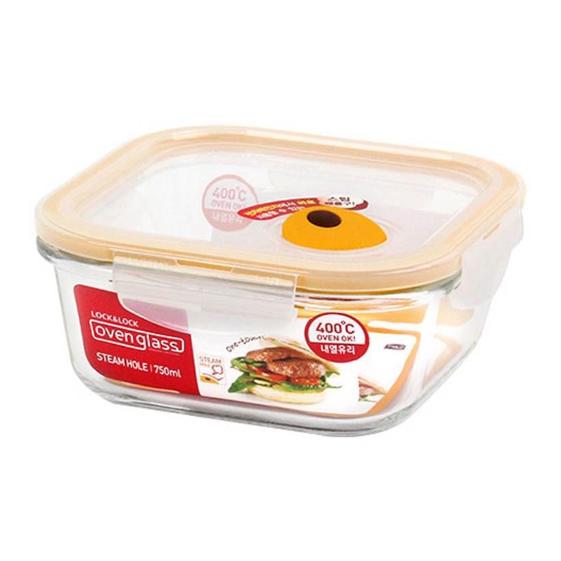 Hộp Thủy Tinh Vuông Lock&Lock LLG224T 750ml, nắp hút chân không có van