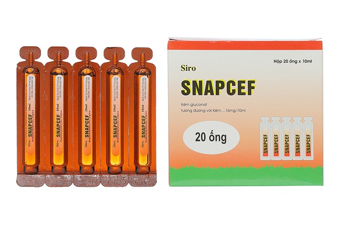 SNAPCEF - Siro bổ sung kẽm cho trẻ thiếu kẽm, biếng ăn, hỗ trợ tăng cường sức đề kháng