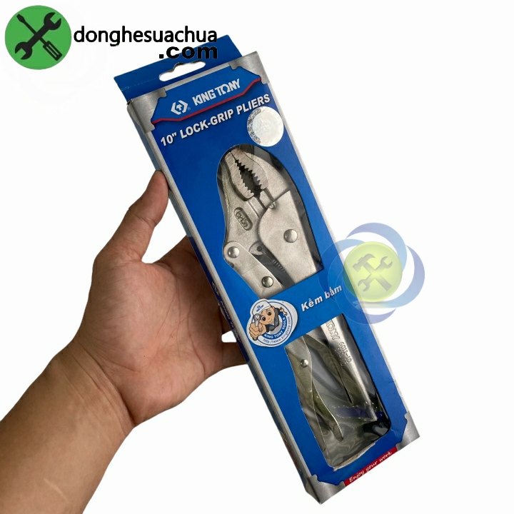 Kìm bấm chết mũi cong 10 inch kingtony 6011-10n2