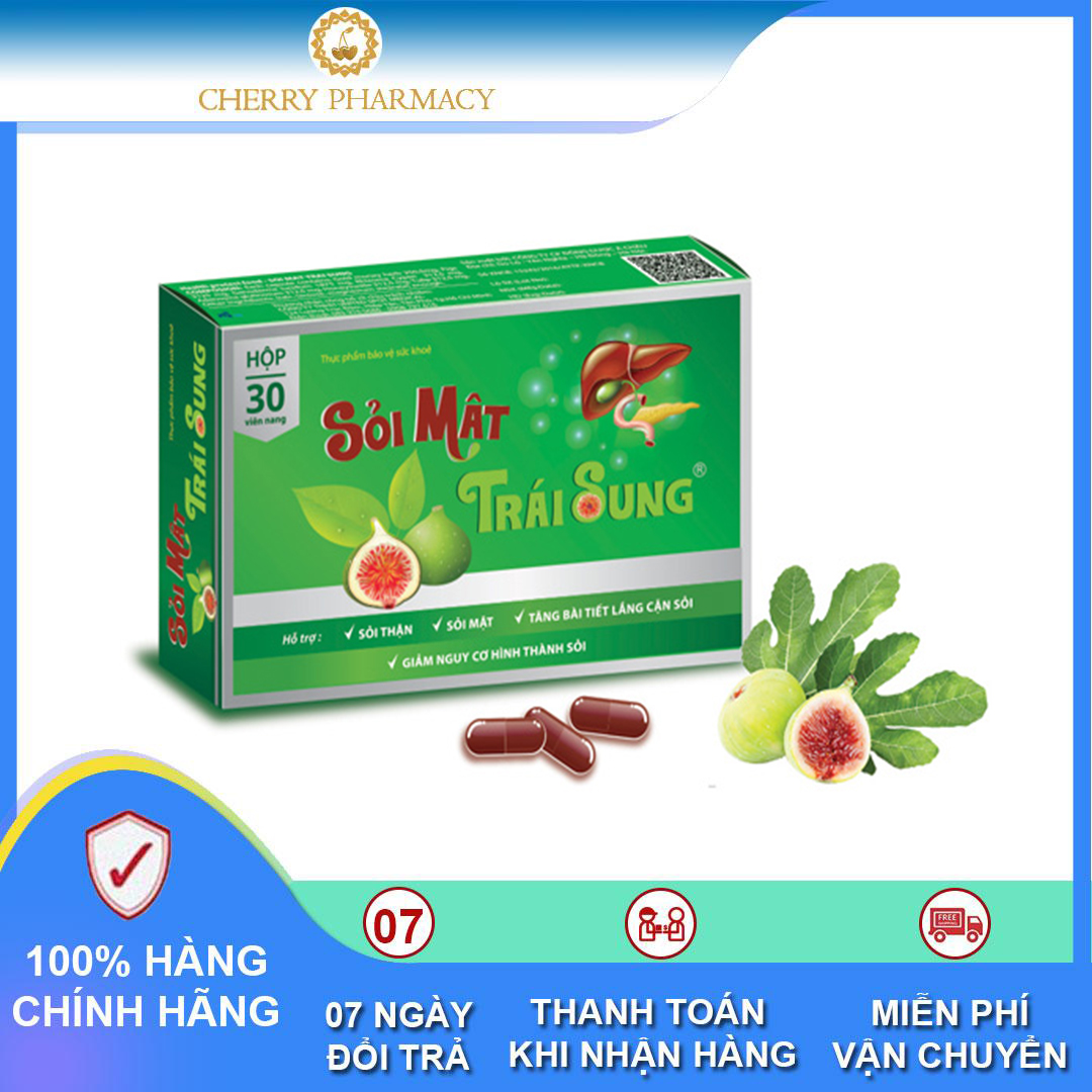 Cherry pharmacy sỏi mật trái sung phòng ngừa sỏi mật hộp 30 viên