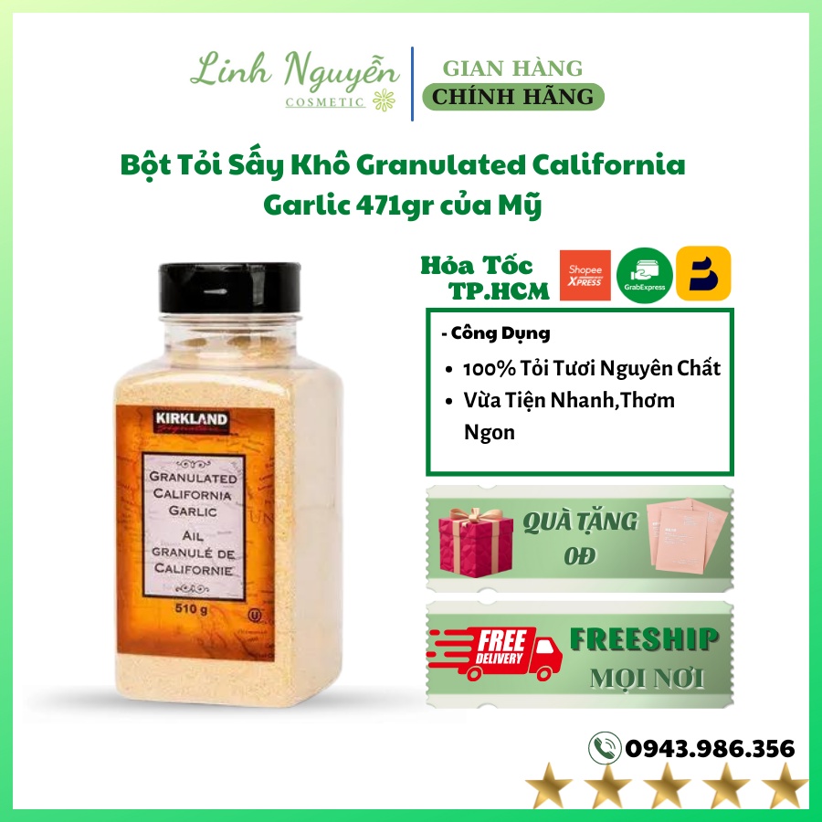 Bột Tỏi Sấy Khô Granulated California Garlic 471gr của Mỹ