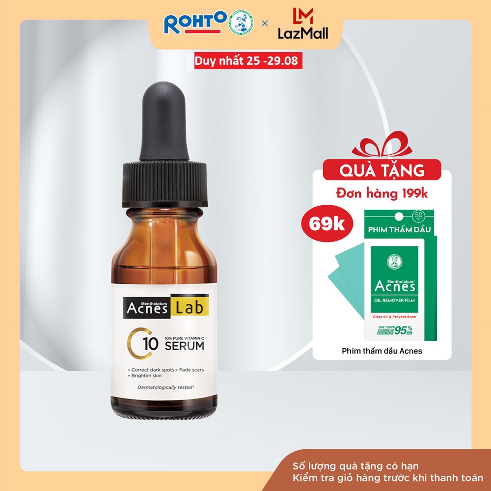 Seum VItamin C 10% dưỡng trắng mờ thâm sạm Acnes Lab C10 serum 15ml