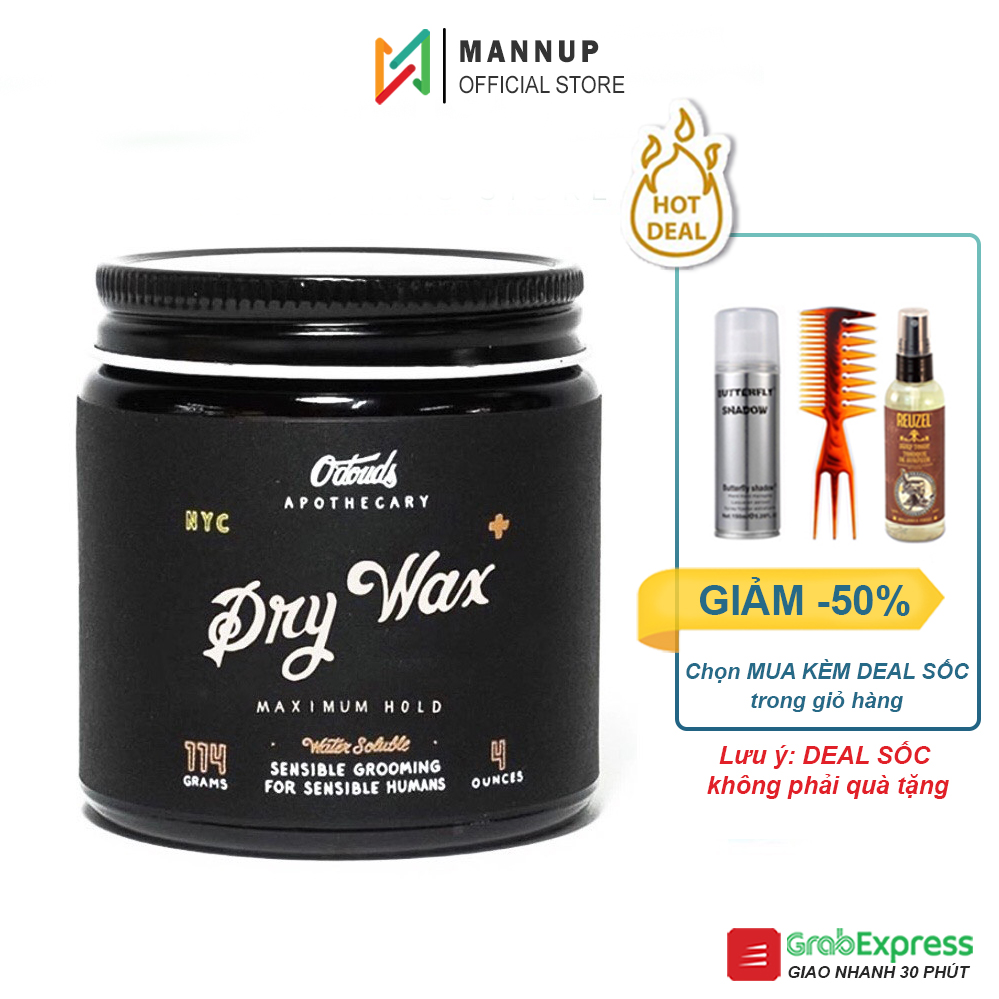 Sáp Vuốt Tóc O’douds Dry Wax Maximum Hold 114g - Chính Hãng USA