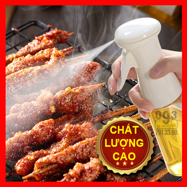 Chai Xịt Dầu Giấm Cao Cấp Bình Xịt Dầu 240 ml Phụ Kiện NướngNồi Chiên Không Dầu
