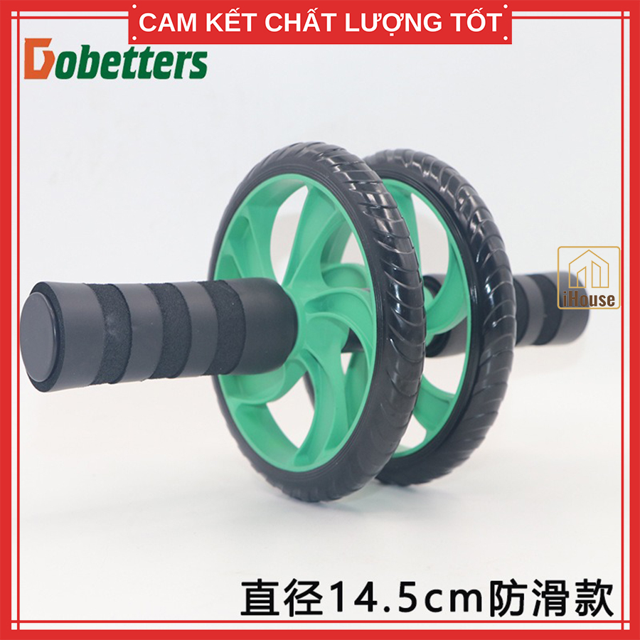 Con lăn tập bụng 2 bánh kép đa năng, dụng cụ tập cơ bụng 6 múi tại nhà tiện lợi iHouse