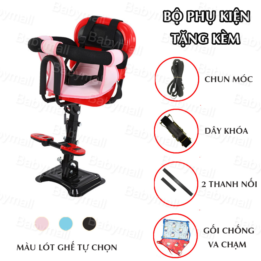 Ghế ngồi xe máy cho bé XN60 XN80 XN128 Ghế cho bé ngồi xe máy phù hợp cho xe ga Vision, SH, Lead, Vespa,Xe điện các loại - 4