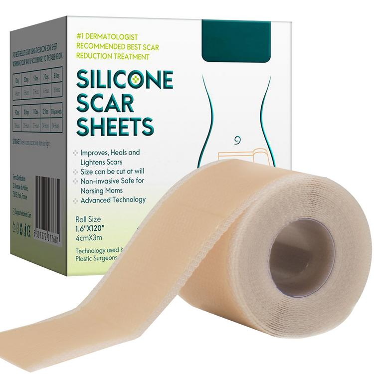 Silicone Tape for Scars Adhesive Scar Tape Roll Silicone Gel Sheets for Scar Removal Skin-friendly Patches for Softening Scars attractively