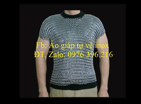 Áo giáp lưới sợi inox chống các vật sắc nhọn (mẫu ngắn tay)