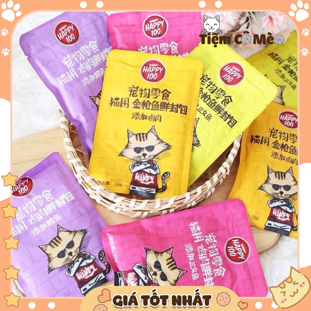 🍁[ CHẤT LƯỢNG ] Pate Wanpy Happy 100 - [ Quận 2 ] Thức ăn dinh dưỡng cho mèo