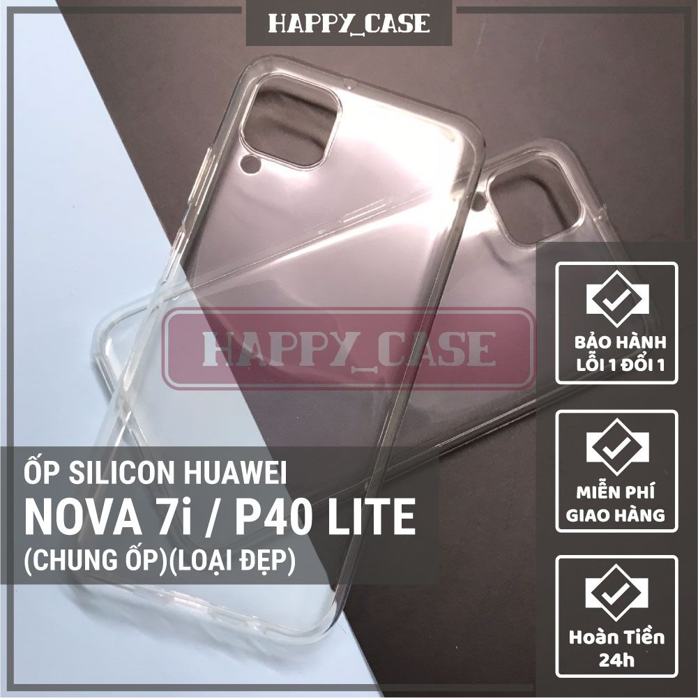 Ốp lưng điện thoại huawei nova 7i / p40 lite thin transparent silicon