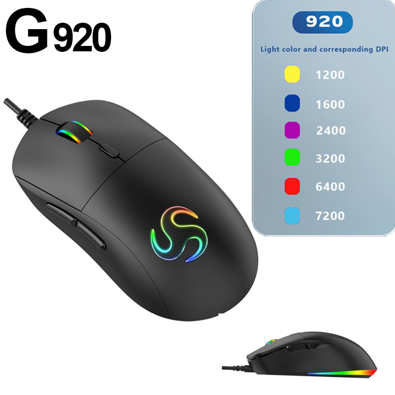 Chuột có dây / chuột gaming có dây/Chuột máy tính có dây/Chuột gaming máy tính có dây game G920 Độ Chính Xác Cao 7200DPI Chế độ LED 6 màu