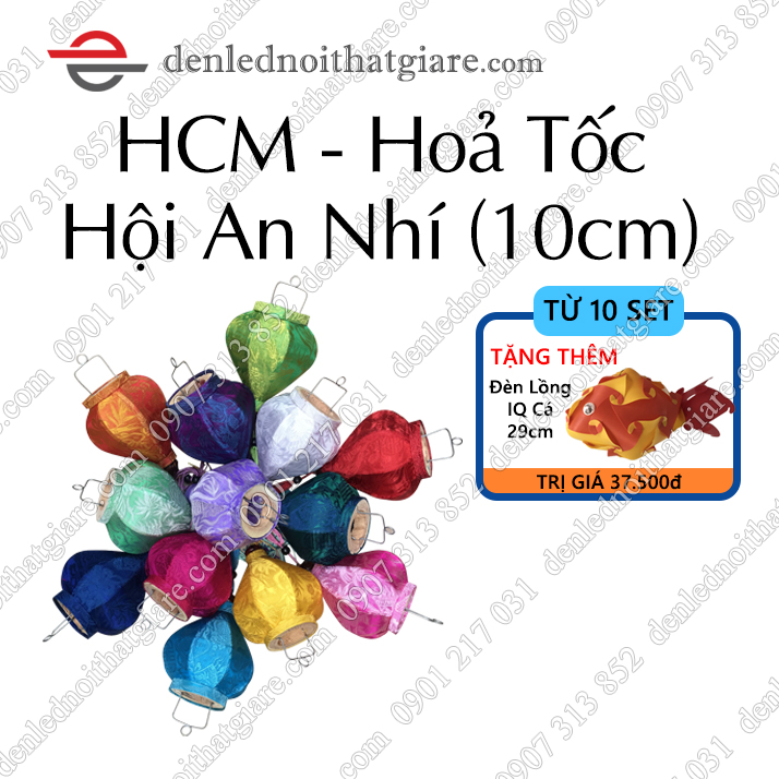 Đèn lồng hội an size 10cm trang trí cây cảnh, bàn khách, cửa sổ