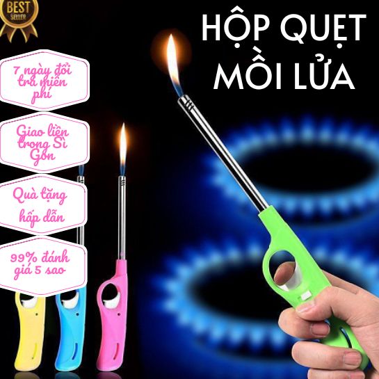 Súng bật lửa mồi lửa bếp gas - Bếp cồn - Bật lửa khò - Hộp quẹt bật lửa...có chốt an toàn, Tăng chỉnh ngọn lửa - Và nạp gas lại khi hết. - Điện Gia Dụng Hưng Thịnh