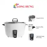 Nồi cơm điện nắp rời Sharp 5.0 lít KSH-D55V - Hàng chính hãng - Chất liệu thép không gỉ cao cấp, Dung tích lớn 5 lít, Công suất 1550W